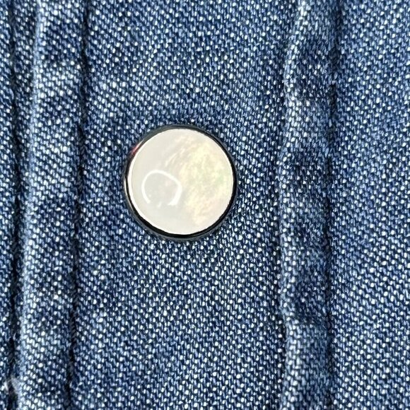 Sovereign Code Shirt Mens 2XL Denim Pearl Snap Western Cowboy Work Rodeo Outdoor - Picture 7 of 16